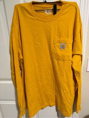 Carhartt Long Sleeve Pocket Tee - Mustard Yellow